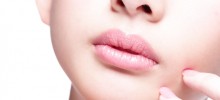 Beautiful woman lips closeup